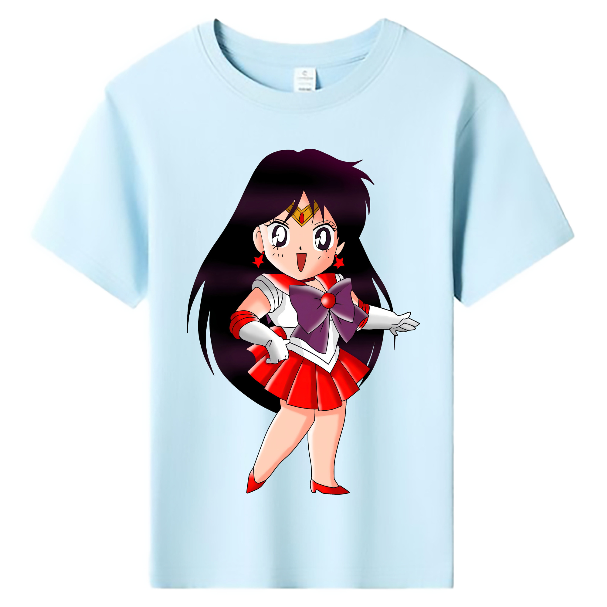 （画像用） 美少女戦士セーラームーン 火野レイ ひの レイ Sailor Moon Hino Rei （セーラーマーズ,Sailor Mars） 綿100％キッズTシャツ（フロントプリント）
